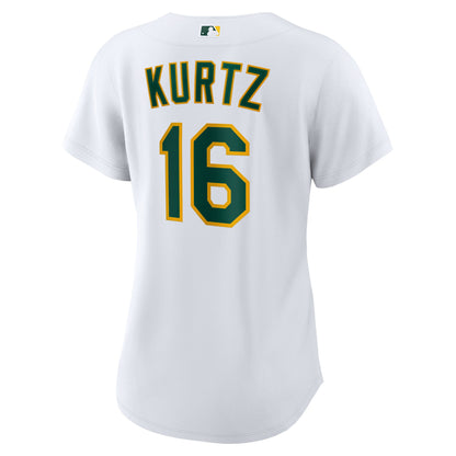 Nick Kurtz Athletics Nike Women's Home Replica Player Jersey - White