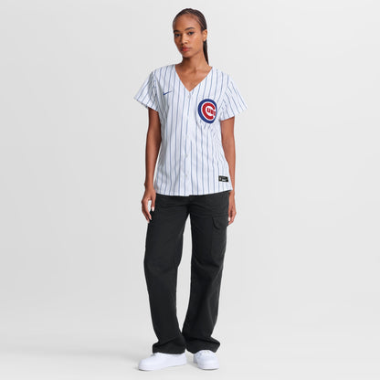 Nico Hoerner Chicago Cubs Nike Women's Home Replica Jersey - White