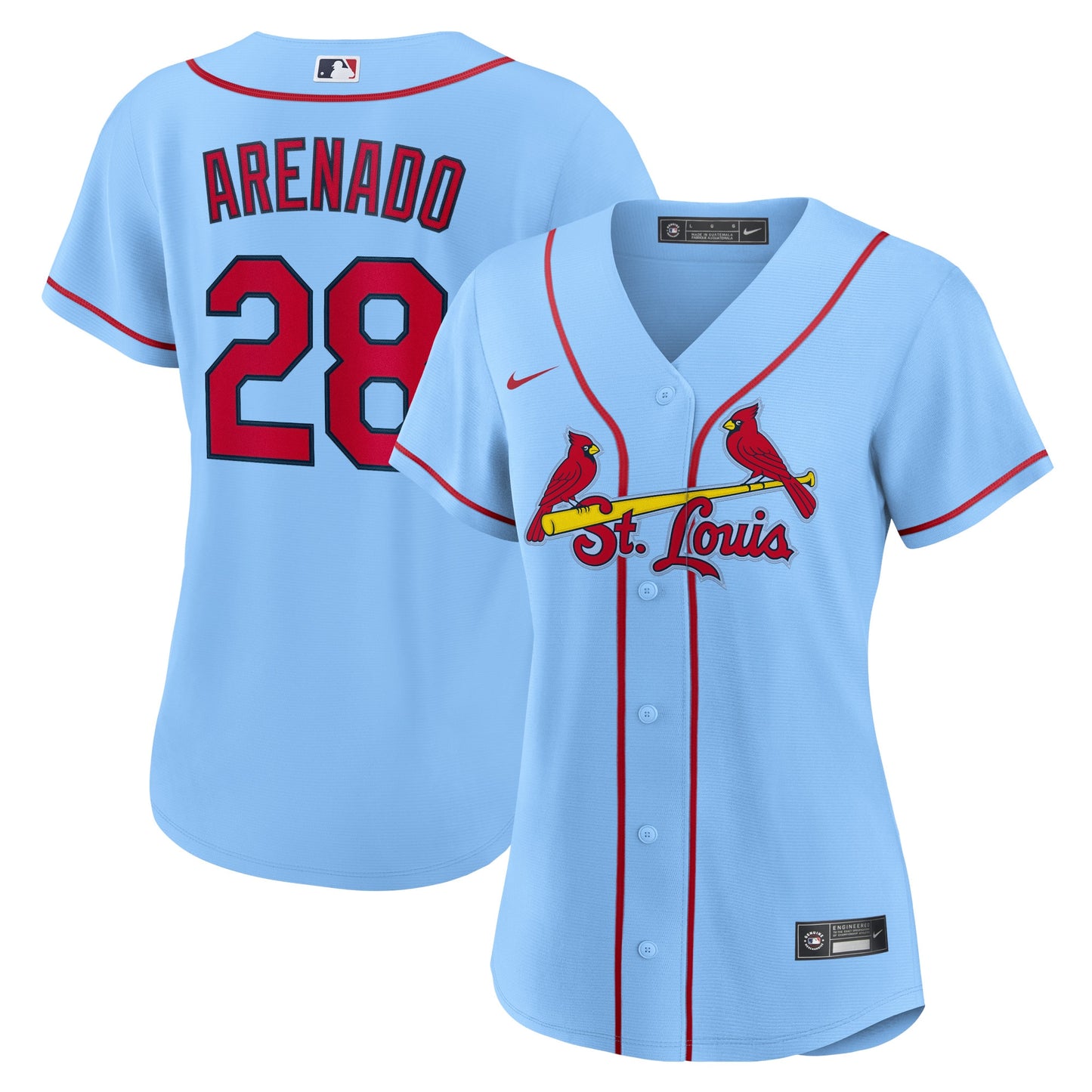 Nolan Arenado St. Louis Cardinals Nike Women's Alternate Replica Player Jersey - Light Blue