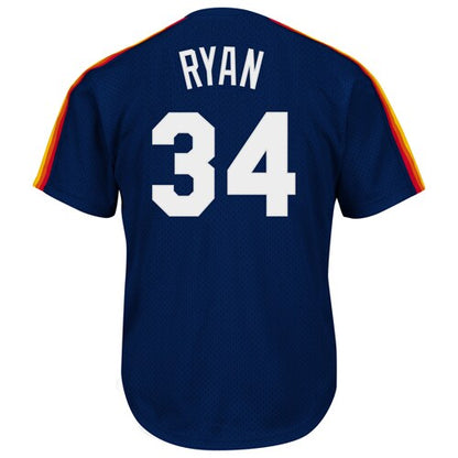 Nolan Ryan Houston Astros Mitchell &amp;amp; Ness Authentic Batting Practice Jersey - Navy