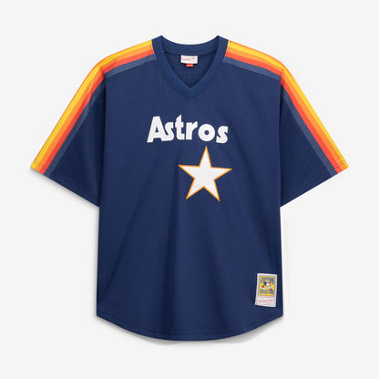 Nolan Ryan Houston Astros Mitchell &amp;amp; Ness Cooperstown Collection Big &amp;amp; Tall Mesh Batting Practice Jersey - Navy
