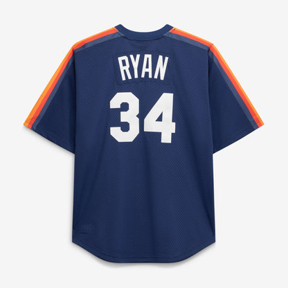 Nolan Ryan Houston Astros Mitchell &amp;amp; Ness Cooperstown Collection Big &amp;amp; Tall Mesh Batting Practice Jersey - Navy