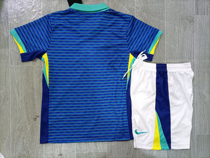 KIDS Nike Brazil 2024/25 Away Replica Kit (Kids' Set: Jersey + Shorts)