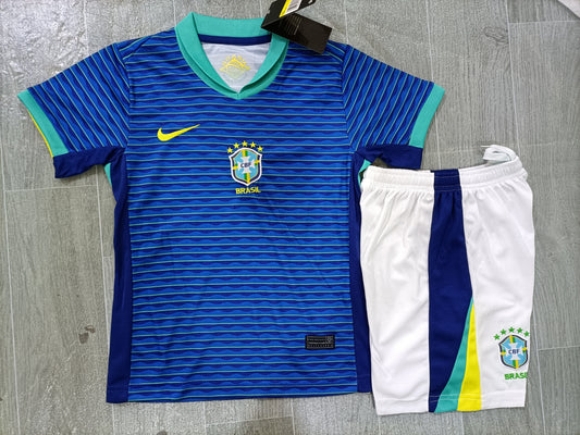 KIDS Nike Brazil 2024/25 Away Replica Kit (Kids' Set: Jersey + Shorts)