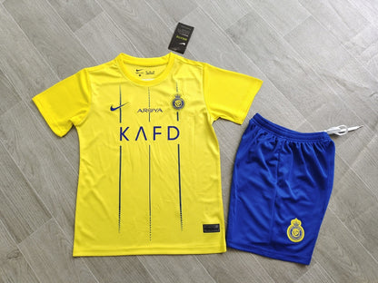 KIDS Al Nassr FC 2024/25 Home Football Kit Set (Jersey + Shorts)
