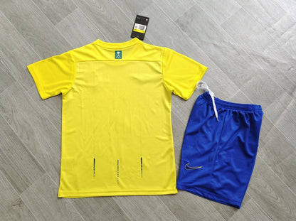 KIDS Al Nassr FC 2024/25 Home Football Kit Set (Jersey + Shorts)