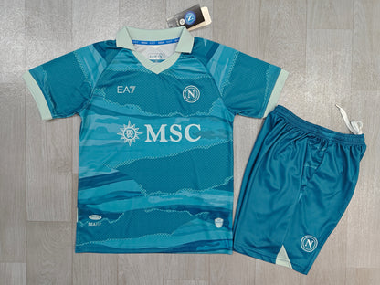 KIDS SSC Napoli 2025/26 Home Kit (Jersey & Shorts Set)