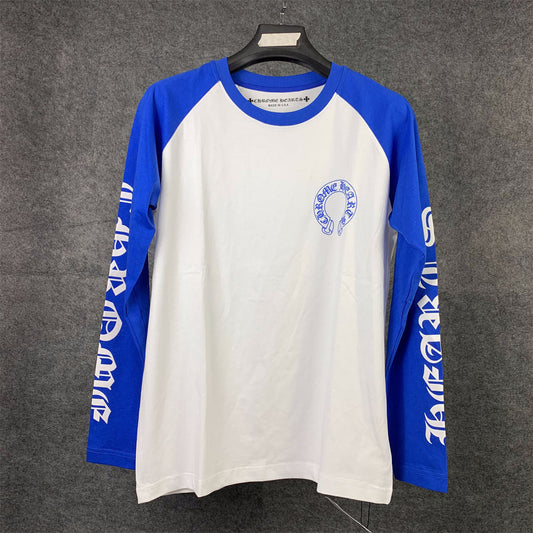 Chrome Hearts CH Baseball Shirt 'White/Blue'