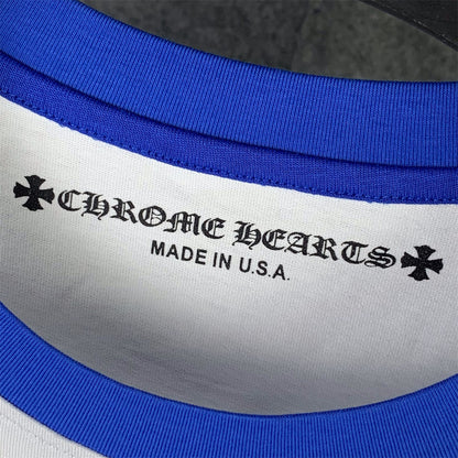 Chrome Hearts CH Baseball Shirt 'White/Blue'