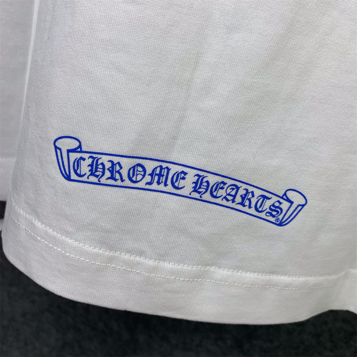 Chrome Hearts CH Baseball Shirt 'White/Blue'