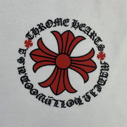 Chrome Hearts Made In Hollywood Plus Cross Long-Sleeve T-Shirt 'White/Red'
