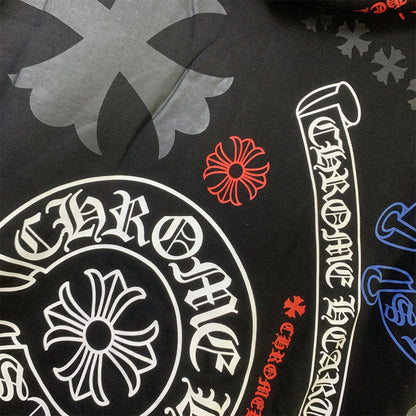 Chrome Hearts Stencil Hoodie 'Black/Multicolor'