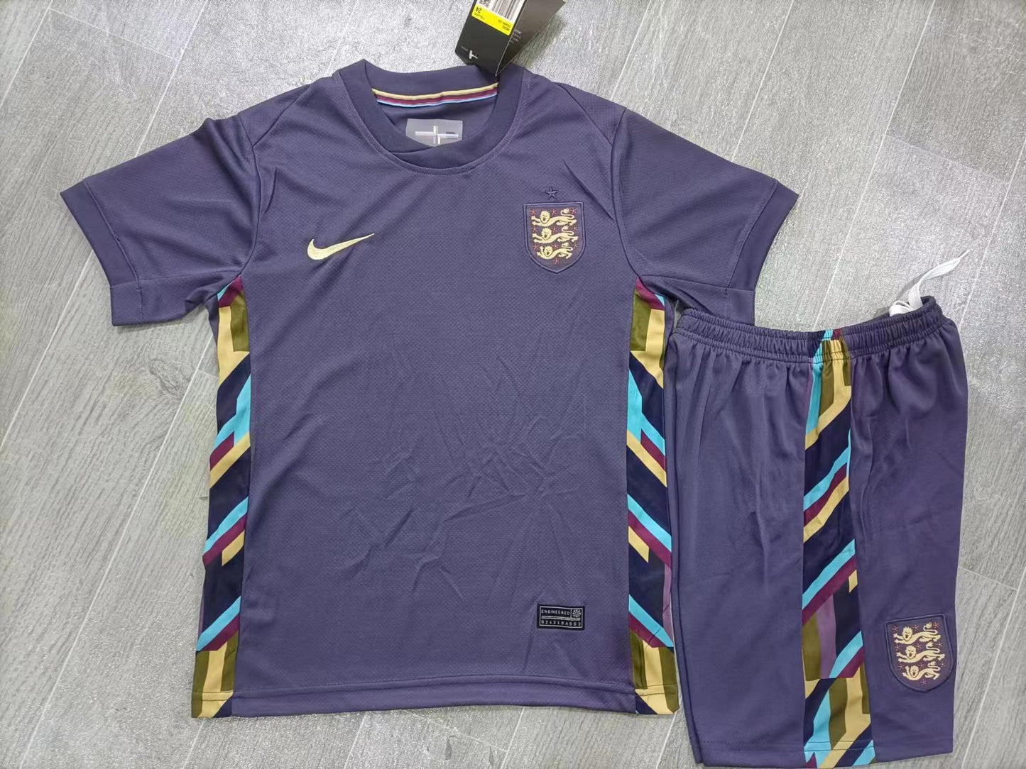 KIDS England National Team 2024/25 Away Football Kit Set (Jersey + Shorts)