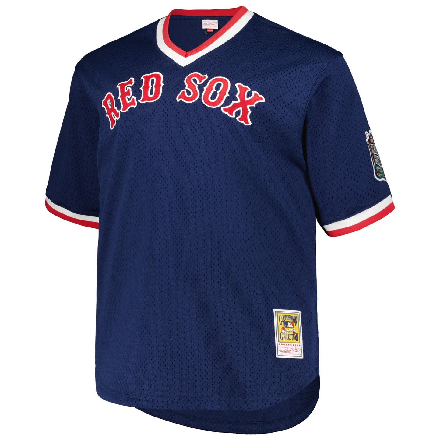 Pedro Martinez Boston Red Sox Mitchell &amp;amp; Ness 1999 Cooperstown Collection Mesh Pullover Jersey - Navy