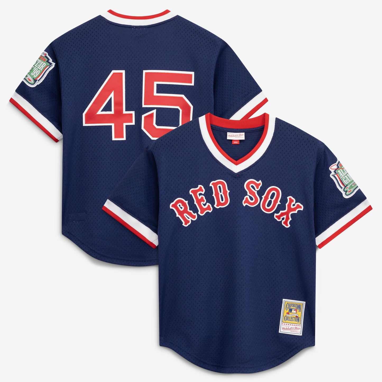 Pedro Martinez Boston Red Sox Mitchell &amp;amp; Ness Authentic Batting Practice Jersey - Navy