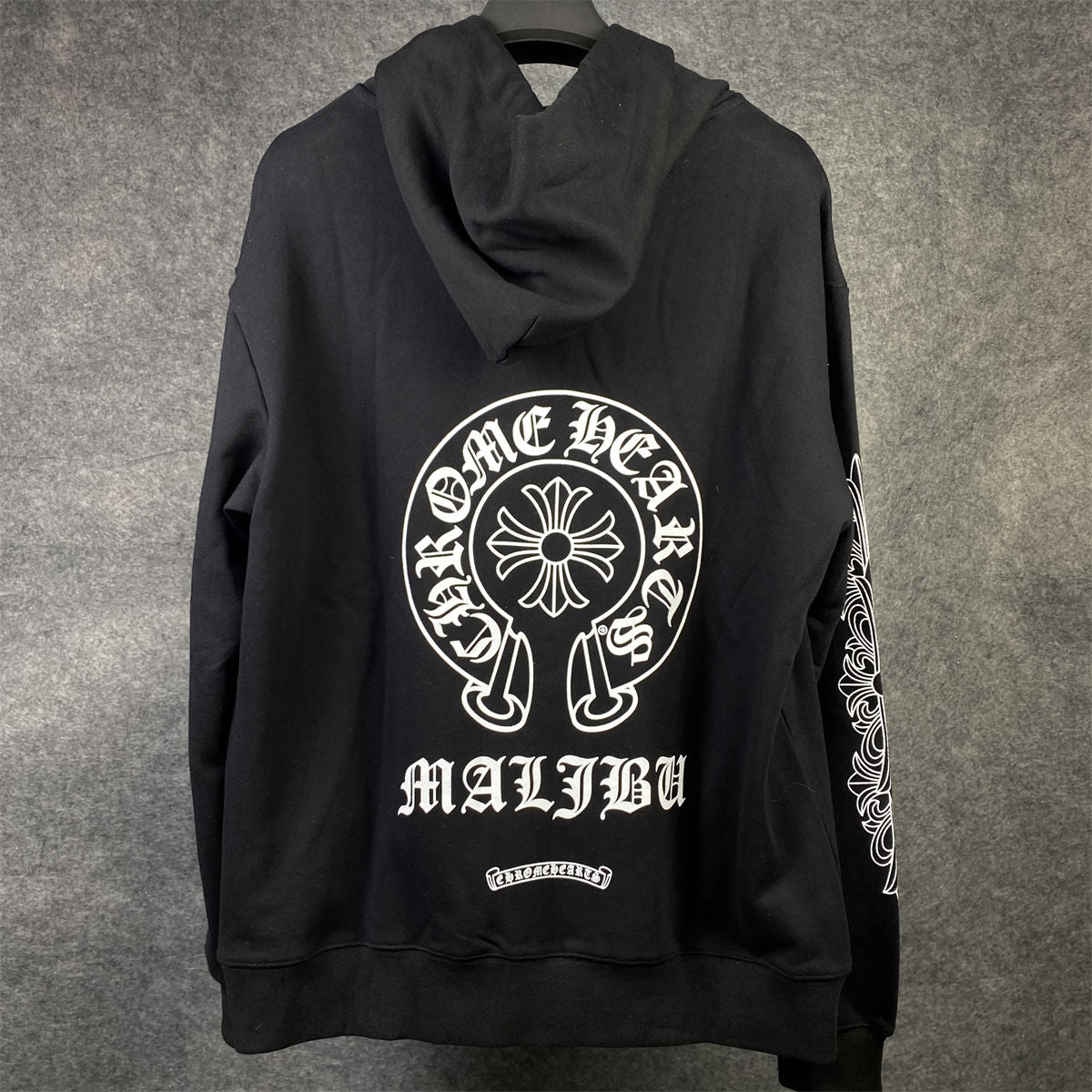Chrome Hearts Malibu Exclusive Horse Shoe Zip Up Hoodie 'Black'