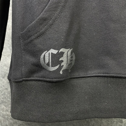Chrome Hearts Malibu Exclusive Horse Shoe Zip Up Hoodie 'Black'