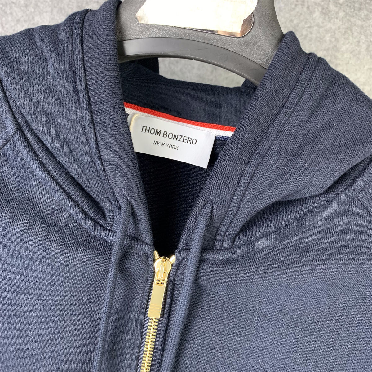 Thom Browne CLASSIC LOOPBACK 4-BAR FULL ZIP HOODIE