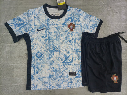KIDS Portugal National Team 2024/25 Away Football Kit Set (Jersey + Shorts)