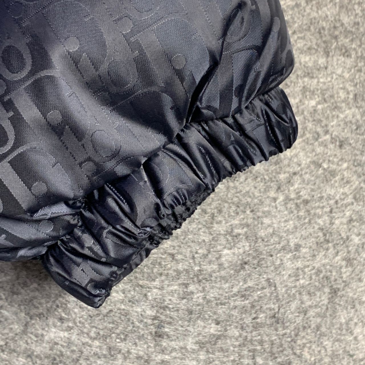 Dior Oblique Motif Down Jacket in Navy Technical Jacquard