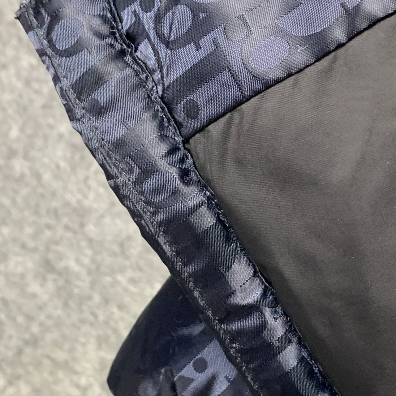 Dior Oblique Motif Down Jacket in Navy Technical Jacquard