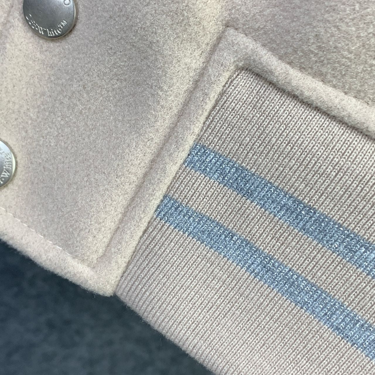 OFF-WHITE x AC Milan Varsity Jacket 'Cream/White'