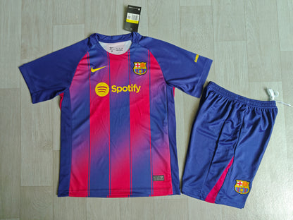 KIDS FC Barcelona 2025/26 Home Kit (Jersey & Shorts Set)