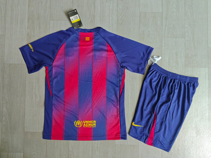 KIDS FC Barcelona 2025/26 Home Kit (Jersey & Shorts Set)