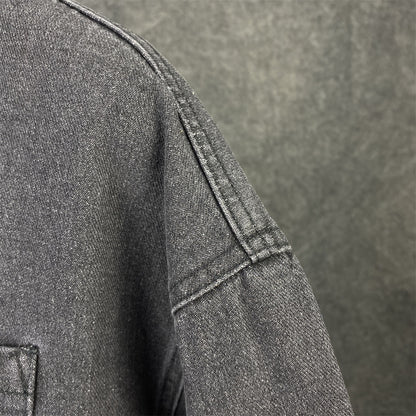 PRADA Women's Grey Denim Blouson Jacket 'Gray'