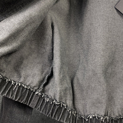 PRADA Women's Grey Denim Blouson Jacket 'Gray'