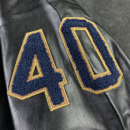 Stussy 40th Anniversary Varsity Jacket 'Black'