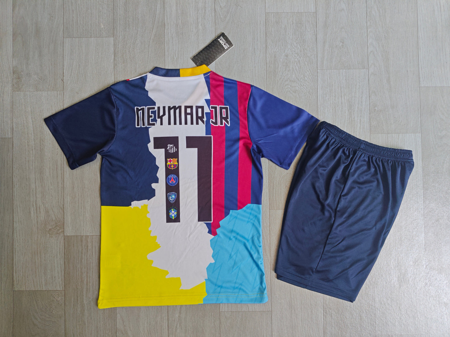 KIDS Neymar Tribute Football Kit (Jersey & Shorts Set)