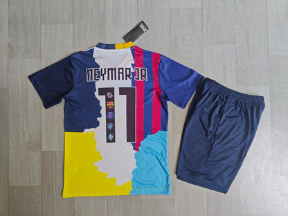 KIDS Neymar Tribute Football Kit (Jersey & Shorts Set)