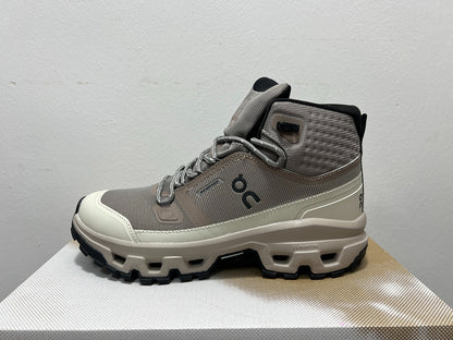 On Cloudrock Mid Waterproof Hiking Boots in Grey