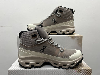 On Cloudrock Mid Waterproof Hiking Boots in Grey
