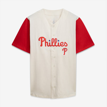 Philadelphia Phillies Profile Big &amp;amp; Tall Two-Color Fashion Jersey - Cream/Red