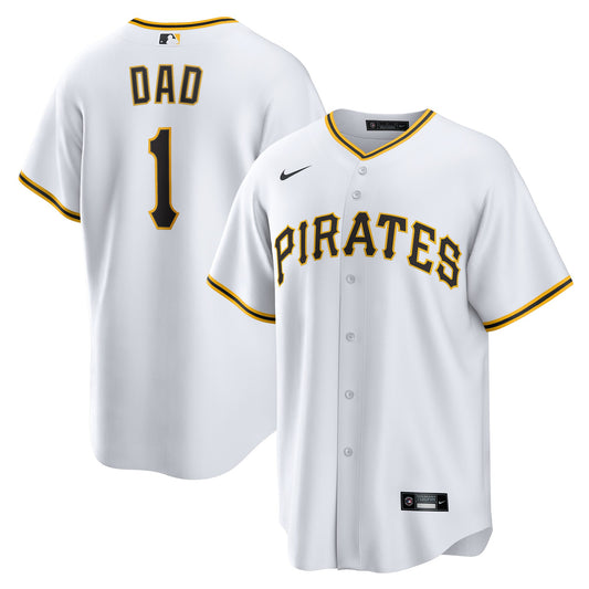 Pittsburgh Pirates Nike #1 Dad Home Replica Jersey - White