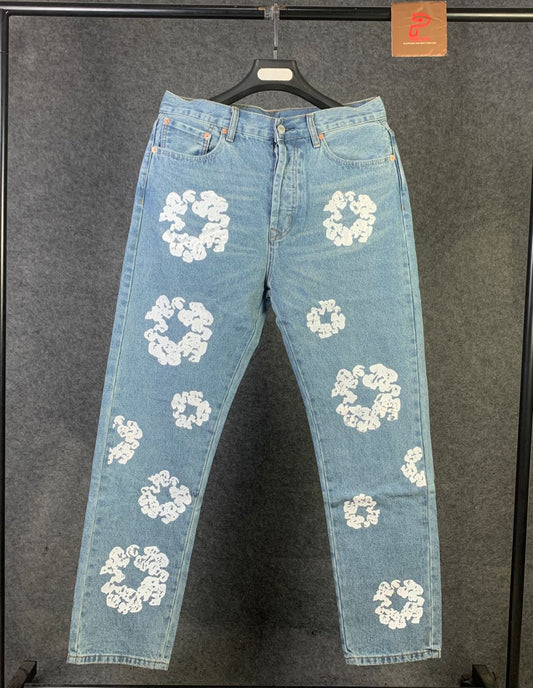 Levi's x Denim Tears The Cotton Wreath Print Straight Leg Jeans