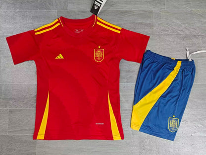 KIDS Spain National Team 2024/25 Home Football Kit Set (Jersey + Shorts)