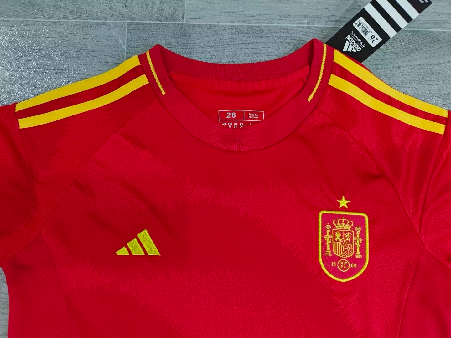 KIDS Spain National Team 2024/25 Home Football Kit Set (Jersey + Shorts)