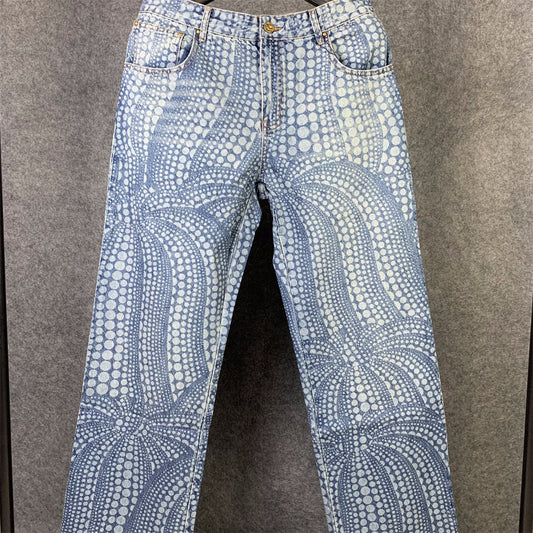 LV X YK All-Over Pumpkin Denim Jeans