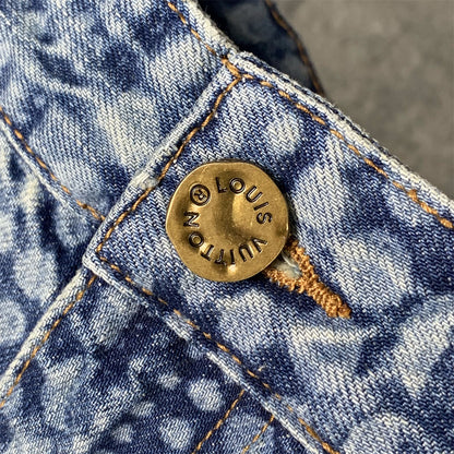 LV X YK All-Over Pumpkin Denim Jeans