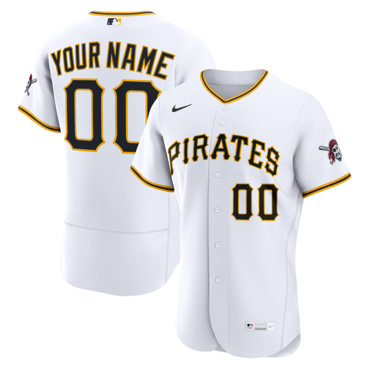Pittsburgh Pirates Nike Home Authentic Custom Jersey - White