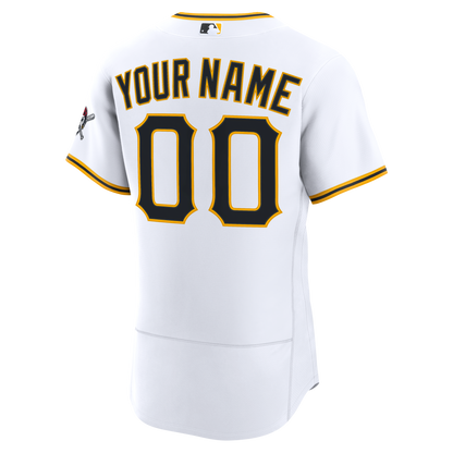 Pittsburgh Pirates Nike Home Authentic Custom Jersey - White