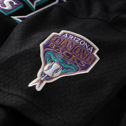 Randy Johnson Arizona Diamondbacks Mitchell &amp;amp; Ness Cooperstown Collection Mesh Batting Practice Button-Up Jersey - Black