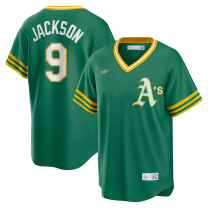 Reggie Jackson Athletics Nike Road Cooperstown Collection Player Jersey - Kelly Green