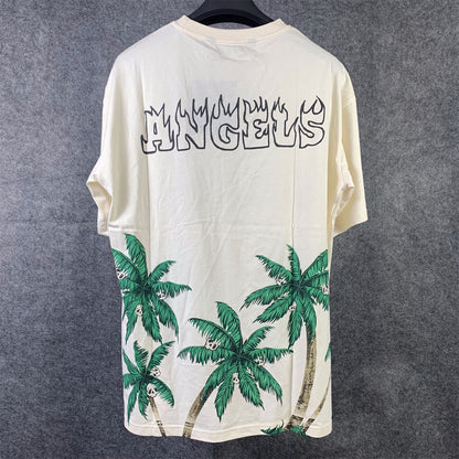 Palm Angels Palms&skull Vintage T-Shirt 'White Green'