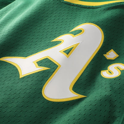 Rickey Henderson Athletics Mitchell &amp;amp; Ness Authentic Batting Practice Jersey - Green