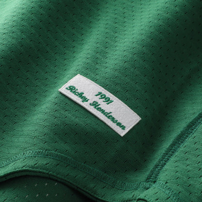 Rickey Henderson Athletics Mitchell &amp;amp; Ness Authentic Batting Practice Jersey - Green