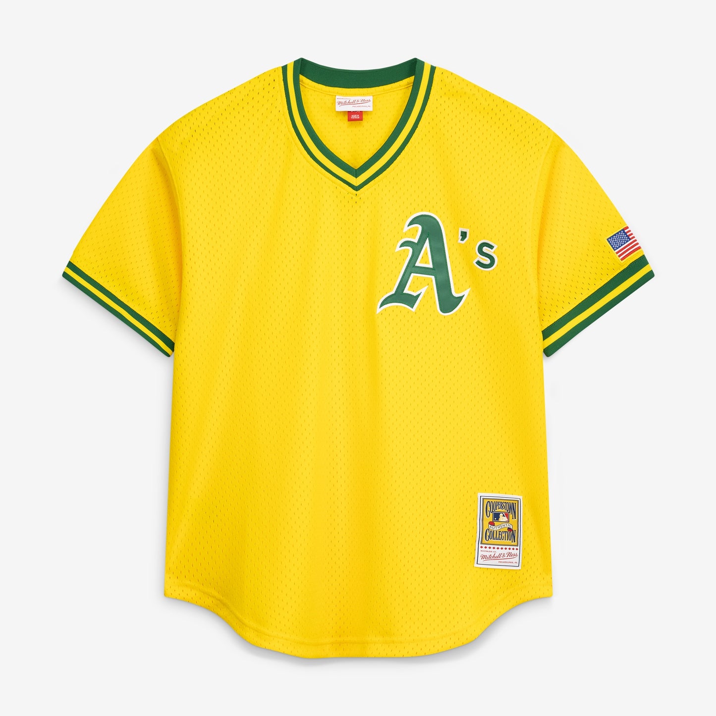 Rickey Henderson Athletics Mitchell &amp;amp; Ness Authentic Batting Practice Jersey - Yellow